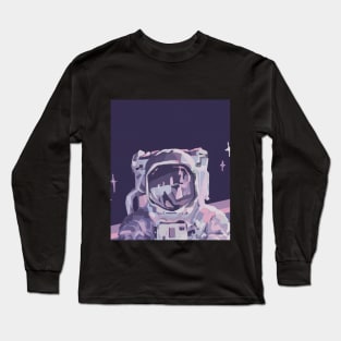 Purple retro astronaut Long Sleeve T-Shirt